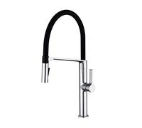 Grifo de cocina desplegable con dos pulverizador funcional, maricón comercial de cocina de una sola palanca de una sola palanca con cabezal de pulverización magnética, grifo de agua instalado rápido y