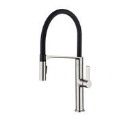 Grifo de cocina desplegable con dos pulverizador funcional, maricón comercial de cocina de una sola palanca de una sola palanca con cabezal de pulverización magnética, grifo de agua instalado rápido y