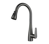 Grifo de cocina extraíble con pulverizador, grifo mezclador de agua fría y caliente, diseño de un solo agujero para una fácil limpieza, actualización moderna de cocina