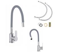 Grifo De Cocina Flexible Mezclador Ducha Cocina Gris