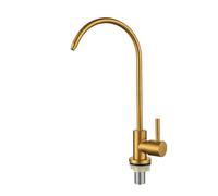 Grifo de Cocina Giratorio de 360° con Filtro de Agua, Grifo de ósmosis de Cuello de Cisne Simple, Acabado Gris, fácil instalación, diseño Moderno, Uso doméstico.