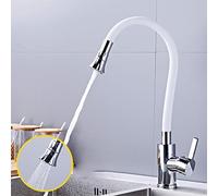 Grifo de cocina giratorio de 360°, mezclador de fregadero ajustable, grifo negro de alta presión con cascada, 2 modos de rociado, grifo moderno extraíble para fregadero de cocina para uso do