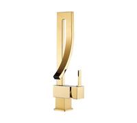 Grifo de cocina giratorio de 360° moderno diseño de cascada para agua fría y caliente, ideal para fregaderos de mesa, accesorio de fontanería elegante y funcional