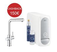 Grifo De Cocina Grohe Blue Home Boca En L Cromo Ducha Extraíble Para Agua F