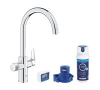 Grifo De Cocina Grohe Blue Pure Startcurve Cromo Boca A C Con Filtro De Carbono