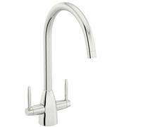 Grifo de cocina mezclador bimando Schon - Grifo de cocina mezclador cromado, Grifos de cocina mezcladores redondos, Grifos de cocina reliable