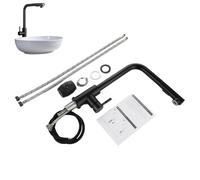 Grifo de cocina monomando - Acero inoxidable monomando con ducha extraíble, grifo de agua de cocina | Para casa, baño, lavandería, comedor, bar, exterior campo