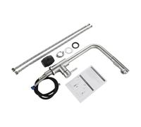 Grifo de cocina monomando - Acero inoxidable monomando con ducha extraíble | Grifo para fregadero Bar | para casa, baño, RV, lavandería comercial restaurante exterior camping caravana