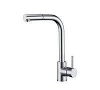 Grifo de cocina monomando de caño alto con manguera con teleducha cromada Malta de Imex - Plateado / Latón / Imex