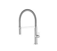 Grifo de cocina monomando de caño alto fabricado en latón acabado cromado Laos de Imex - Plateado / Latón / Imex