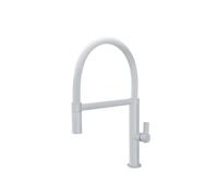 Grifo de cocina monomando de caño alto fabricado en latón color blanco mate Laos de Imex - Blanco / Latón / Imex