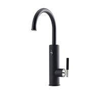 Grifo de Cocina Negro Mate, Grifo de Calentador de Agua eléctrico de, Grifo de Agua instantáneo sin Tanque, Grifo de Calentamiento rápido con Pantalla Digital LED, Mezclador de calefacción de Flujo