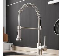 Grifo de cocina negro - Mezclador moderno de un solo mango para fregadero, accesorio de cocina elegante para el hogar, diseño duradero y elegante