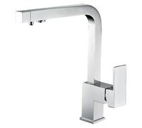 Grifo de cocina monomando con osmosis que cuenta con dos vías de agua Capri de Imex - Plateado / Latón / Imex