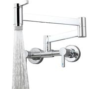 Grifo De Cocina Plegable, Latón Con Brazo Ajustable, Montaje En Pared, Diseño A Prueba Fugas, Negro Mate, Ahorro Espacio, Decoración(J)