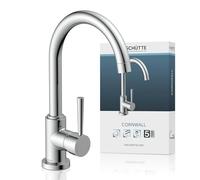 Grifo de cocina SCHÜTTE Cornwall, grifo de cocina, mezclador de fregadero giratorio 360 grados para fregaderos dobles, 79116 cromado