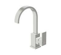 Grifo de cocina Steinberg serie 135, giratorio, con juego de desagüe, 150 mm de proyección, 1351501BN, Color: Níquel Cepillado