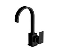 Grifo de cocina Steinberg serie 135, giratorio, con juego de desagüe, 150 mm de proyección, 1351501S, Color: negro mate