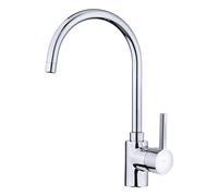 Teka ARK 915 - Grifo de Cocina Monomando, Caño Alto Giratorio, Diseño Minimalista, Temperatura Precisa, Suavidad en el Manejo, Aireador Anticalcáreo, Color Cromo