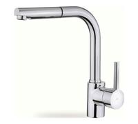 TEKA Grifo de Cocina Monomando con Caño Alto Extraíble, Aireador Anticalcáreo, Cromado, Modelo ARK 938