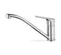 TEKA Grifo Cocina Monomando, Caño Bajo Giratorio, Aireador Anticalcáreo, Latiguillos Flexibles de 3/8”, Cromo, Modelo MTP 913