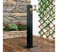 Grifo de columna de acero inoxidable, fuente decorativa de agua, grifo de agua de pie, grifo de agua de pilar exterior anticongelante y sin escarcha para riego de jardín, granja, pasto, patio trasero