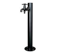 Grifo de columna de agua de acero inoxidable 304, tubería de agua con soporte para montaje en piso con boquilla de latón, hidrante de agua vertical para exteriores para jardín