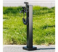 Grifo de columna de agua de acero inoxidable para jardín, grifo independiente para exteriores resistente a las heladas y pistola rociadora para riego, lavado y riego - 60 cm/24 pulgadas. Ideal para g