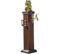 Grifo de columna de agua de aluminio for exteriores, grifo independiente, resistente a la congelación, for jardín Patio(Brown,27.1in/69cm)