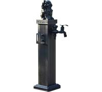 Grifo de columna de agua de aluminio for exteriores, grifo independiente, resistente a la congelación, for jardín Patio(Nero,44.4in/113cm)