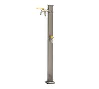 Grifo de columna de agua de jardín de acero inoxidable 304, fuente cuadrada decorativa independiente para riego y riego al aire libre, ideal para patios y patios