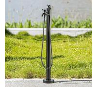 Grifo de columna de agua de jardín de acero inoxidable con diseño vertical de 95 cm, dispensador de agua al aire libre y pistola rociadora para riego y lavado, duradero y elegante