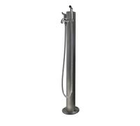 Grifo de columna de agua para exteriores, doble salida anticongelante, boca de jardín vertical para riego y riego de patio