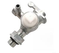 Grifo de combustible Válvula de filtro de grifo de gasolina Assy Aluminio para EY15 EY28 para EY20 Motor OEM Reemplazo 10MM Diámetro interior para cortacésped Tractor Bomba de agua Generador Plata Qui