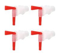 Grifo de Cubo de Cerveza, Cubo de Embotellado de Plástico Grifo de Llenado de Grifos de Plástico de Cerveza para Sistema de Fermentación Casera Kit Embotellado (Rojo-4Pcs)