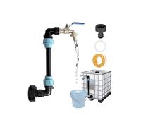 Grifo de cuello de cisne para tanques IBC de 3/4 de pulgada, válvula de salida de agua de latón y PE para contenedores de 1000 L, a prueba d