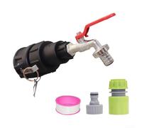 Grifo de descarga de agua para tanques IBC con rosca macho de 3/4 pulgadas y rosca gruesa S60X6 apta para aplicaciones de plástico industrial