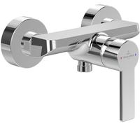 Grifo de ducha Architectura de Villeroy & Boch, grifo mezclador para ducha con válvula antirretorno y cartucho cerámico, grifo mezclador monomando para montaje sobre revoque, rectangular, Chrom