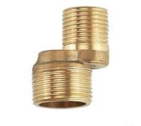 Grifo de ducha de latón con pie curvado, adaptador G1/2 a G3/4 con sello de goma, conector de compensación ajustable de 140-160 mm para renovación de baño, 35 mm de longitud, paquete de 2