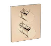 Grifo de Ducha Empotrable con Diseño Rectangular en Color Oro Rosa Insignia Roca - Sin cuerpo empotrable