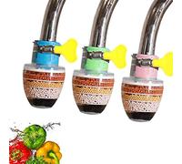 Grifo de filtro de agua de carbón activado, 3 PCS Clean Water Filter Purifier Cartridge, Mejorado filtro de grifo de cocina de interfaz universal con un elemento filtrante（6-Layer Filtration）