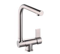 Grifo de Fregadero con Caño Abatible Esperanza en Acero Inoxidable | Mezclador Monomando de Cocina Ideal para Ventanas y Espacios Reducidos | Diseño Funcional y Resistente | by EUROSANIT