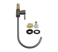 Grifo de fregadero de cocina de acero inoxidable G1/2 para purificador de agua potable directo, fácil instalación de bricolaje, se adapta a tuberías G1/2 G1/4, flujo suave, conexión única, gris, 250 x