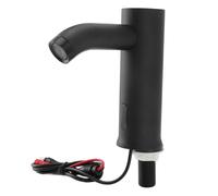 Grifo de Fregadero sin Toque con Sensores de Movimiento, Sensor de Infrarrojos, Función de Parada de Agua, Operación de Baterías, Negro, Fácil Instalación, Uso Comercial, Agua