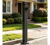 Grifo de hidrante de jardín, columna de agua exterior a prueba de congelación para poste de característica de agua con soporte de manguera de granja de patio trasero(Estilo 2,Height: 95cm/37.4in)
