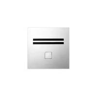 Grifo de inodoro electrónico de pared 22x22 cm acero inoxidable acabado cepillado Plan de Unisan