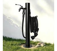 Grifo De Jardín Con Columna De Agua Para Exteriores, Hidrante Vertical Resistente A Las Heladas Con Doble Entrada, Para El Patio Trasero Y El Césped,Negro,60cm/23.6in