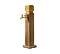 Grifo de jardín de acero inoxidable para exteriores, anticongelante y resistente a las grietas, columna de agua, babero de manguera montado en el suelo para soluciones de riego y riego