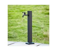 Grifo de jardín vertical de acero inoxidable duradero: elegante grifo de columna cuadrada para decoración de patio, ideal para lavado de autos y uso en exteriores.