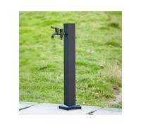 Grifo de jardín vertical de acero inoxidable duradero: elegante grifo de columna cuadrada para decoración de patio, ideal para lavado de autos y uso en exteriores.